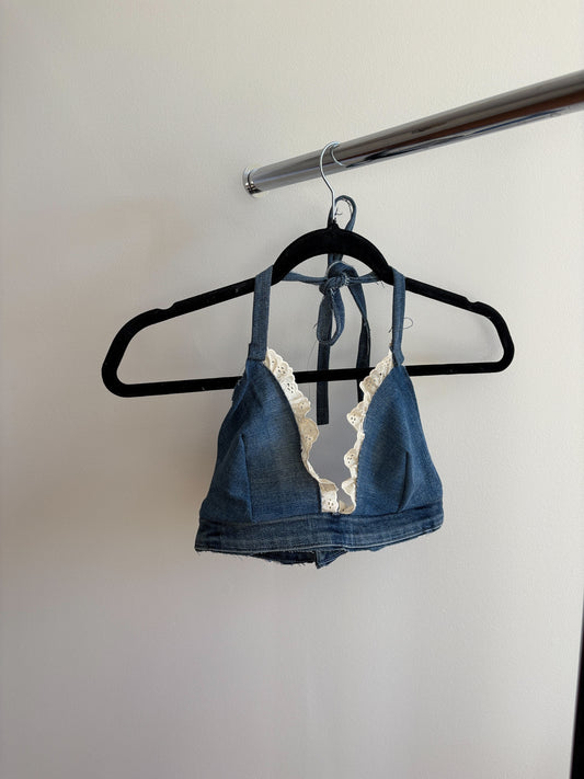 RTS Small Reworked Denim Top