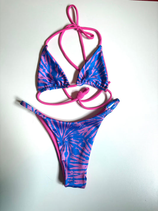 Available RTS Small Bottom XS Top Neon Tie Dye Set