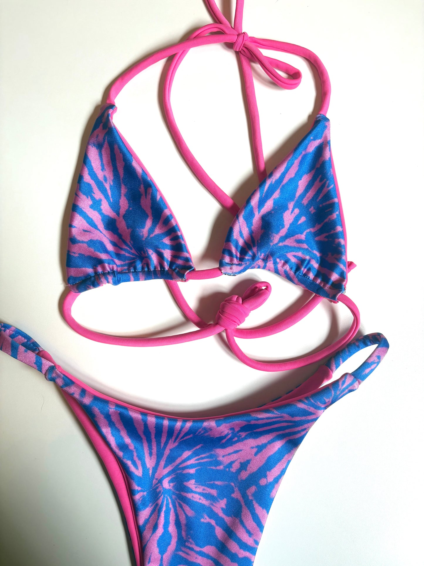 Available RTS Small Bottom XS Top Neon Tie Dye Set