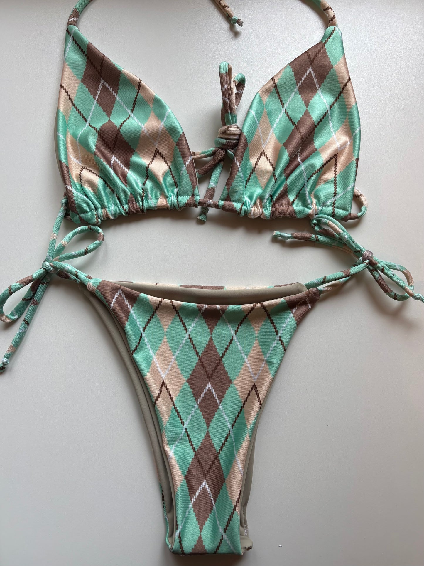 Available RTS Mute Plaid Medium Top & Small bottom