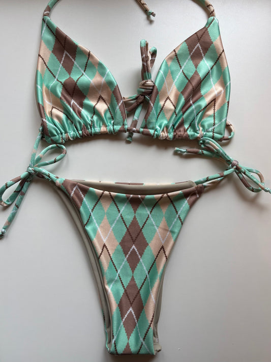 Available RTS Mute Plaid Medium Top & Small bottom