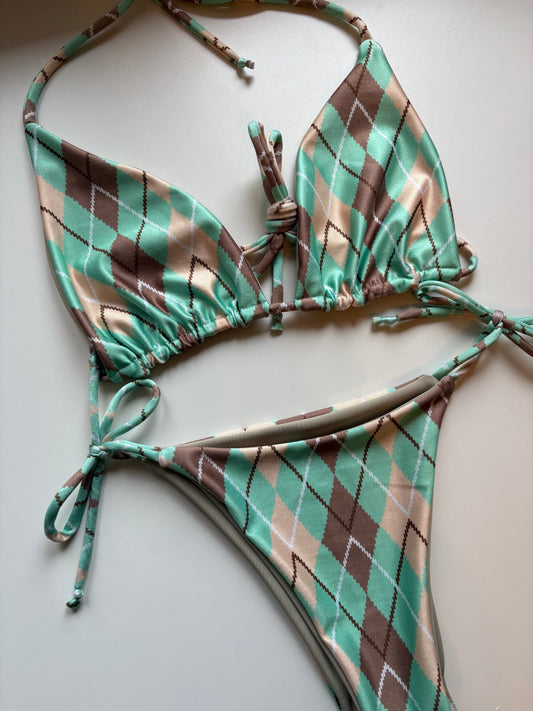 Available RTS Mute Plaid Medium Top & Small bottom